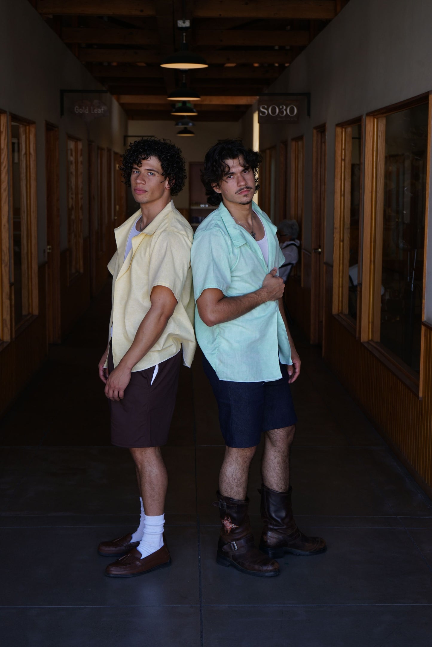Chocolate Twill Pleated Shorts